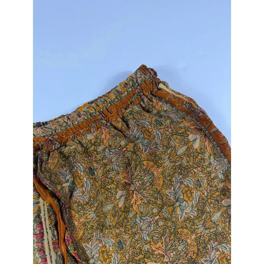 RR HAWAII Resort Floral Boho Drawstring Shorts Large